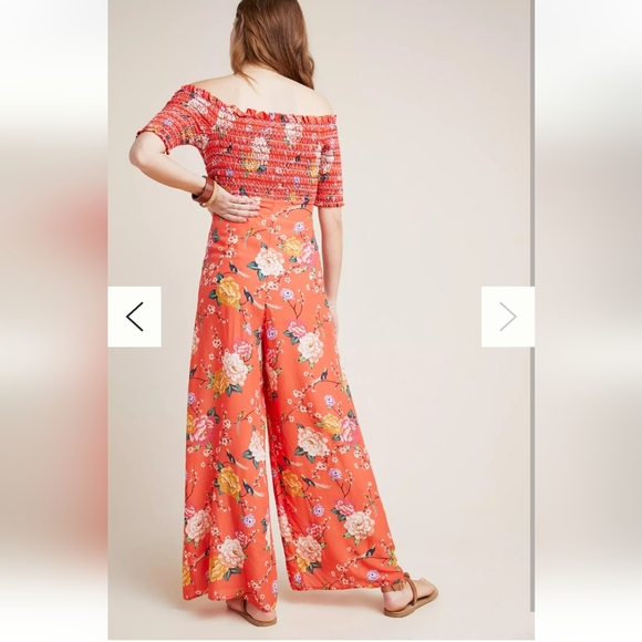 Anthropologie Farm Rio Paraiso Off The Shoulder Jumpsuit M - Picture 2 of 3